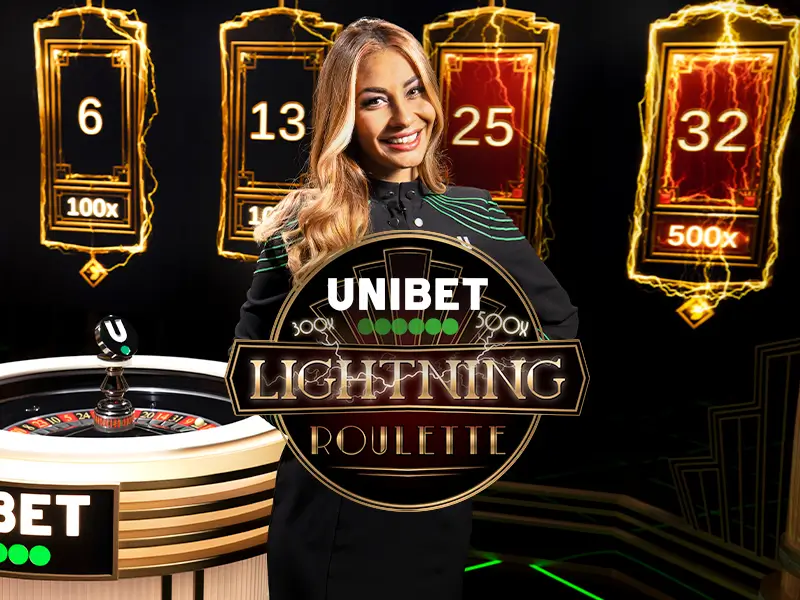 Hình ảnh quảng cáo cho Unibet Lightning Roulette